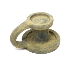 Świecznik betonowy gliniany z Uchem Oliwkowy